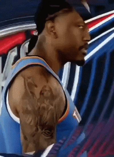 Basketball Player With Arm Tattoo GIF