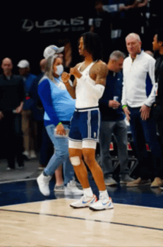 Basketball Player With Bandage On Leg And Lexus Logo GIF