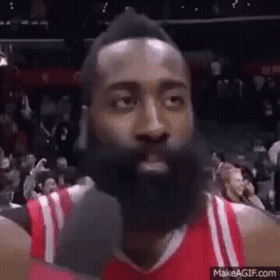 Basketball Player With Beard Talking Into Microphone GIF