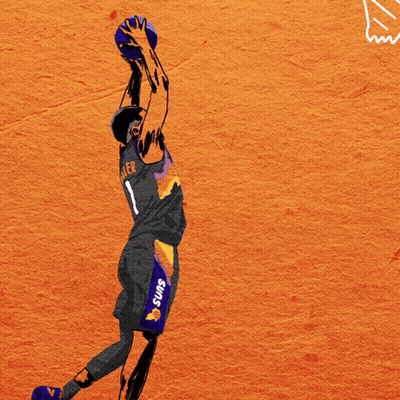 Basketball Player With Booker Jersey GIF