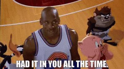 Basketball Player With Cartoon Characters Had It In You All The Time GIF