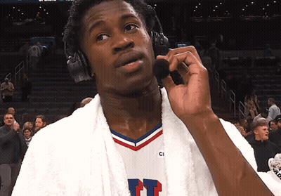 Basketball Player With Headphones And Towel Number 11 GIF