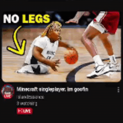 Basketball Player With No Legs Dribbling GIF