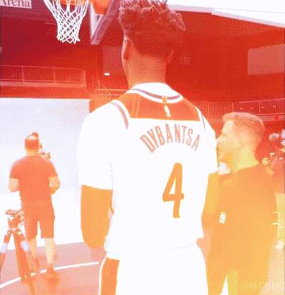 Basketball Player With Number 4 Jersey GIF