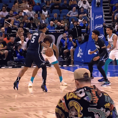 Basketball Player With Number 5 On Back GIF