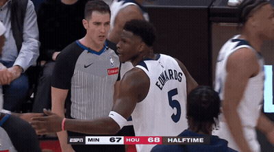 Basketball Player With Number 5 On Back GIF