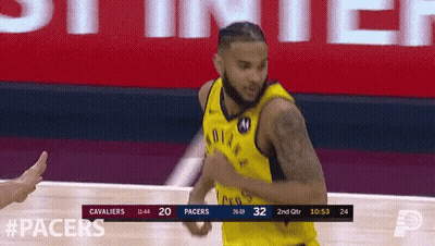 Basketball Player With Tattoo Running On Court GIF