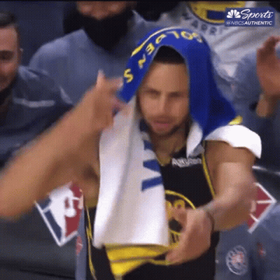Basketball Player With Towel And Fan Touch GIF