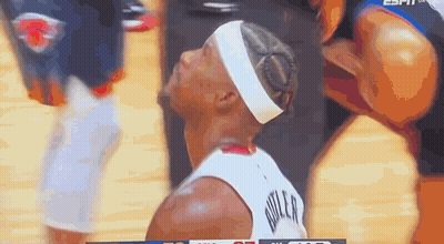 Basketball Player With White Headband Number 27 GIF