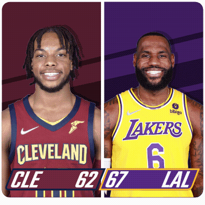 Basketball Players Cleveland And Los Angeles GIF