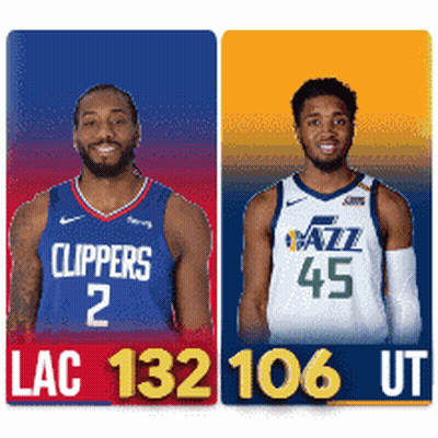 Basketball Players Clippers And Jazz GIF