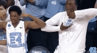 Basketball Players Dancing In Front Of Crowd GIF
