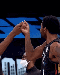Basketball Players Doing Creative Dap GIF