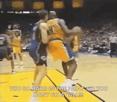 Basketball Players Fighting On Court GIF