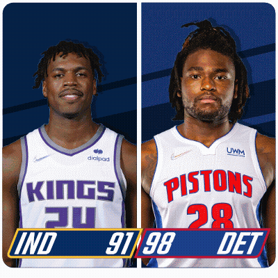 Basketball Players From Kings And Pistons GIF