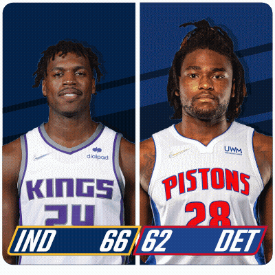 Basketball Players From Kings And Pistons GIF