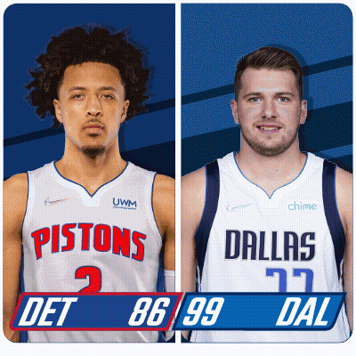 Basketball Players From Pistons And Dallas GIF