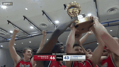 Basketball Players Holding Trophy With NC Championship GIF