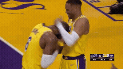 Basketball Players Hugging GIF