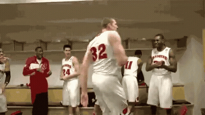 Basketball Players In Locker Room Player Number 32 GIF