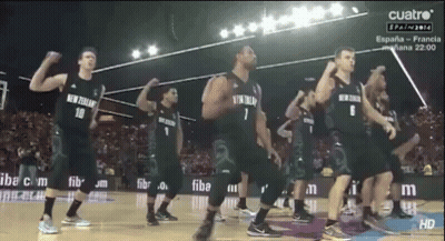 Basketball Players In New Zealand Jerseys GIF