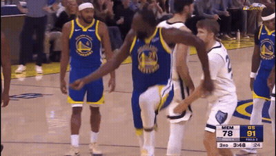 Basketball Players In Warriors Jersey GIF