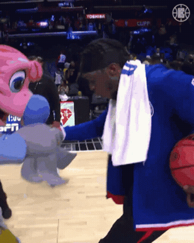Basketball Players Jumping In Air GIF