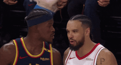 Basketball Players Looking At Each Other GIF