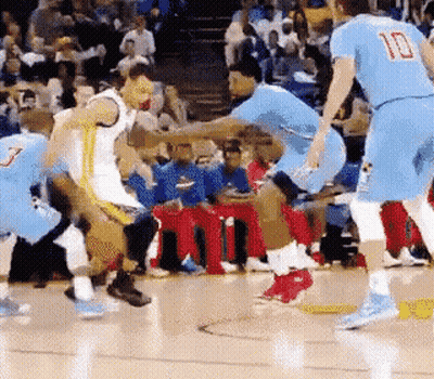 Basketball Players On Court Number 10 GIF