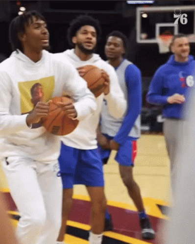 Basketball Players On Court Number 76 GIF