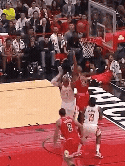 Basketball Players On Court With Crowd GIF
