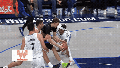 Basketball Players On Court With Whopper Logo GIF