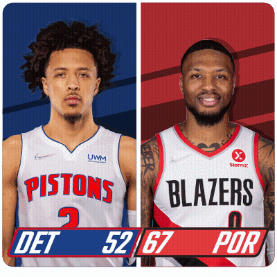 Basketball Players Pistons And Blazers GIF