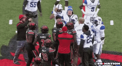 Basketball Players Playing Game With Referee GIF