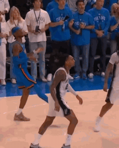 Basketball Players Playing On Court GIF
