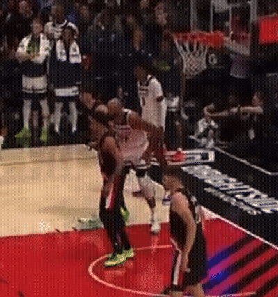 Basketball Players Playing Washington Court GIF