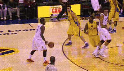 Basketball Players Playing With Gan Sign GIF