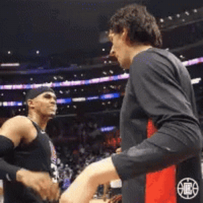 Basketball Players Shaking Hands GIF