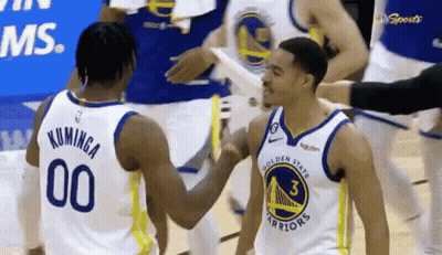 Basketball Players Shaking Hands On Court GIF