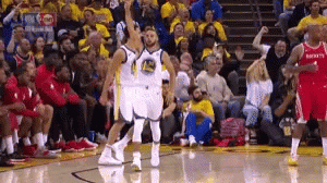 Basketball Players Standing On Court GIF