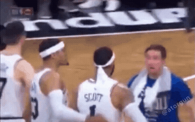Basketball Players Standing On Court GIF