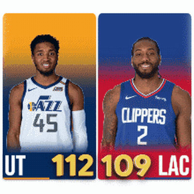 Basketball Players Utah Jazz And Clippers GIF