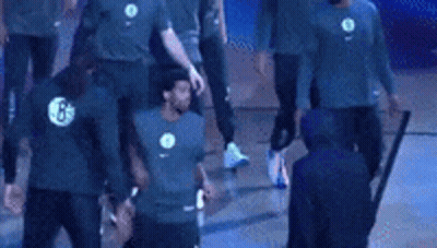 Basketball Players Walking On Court GIF