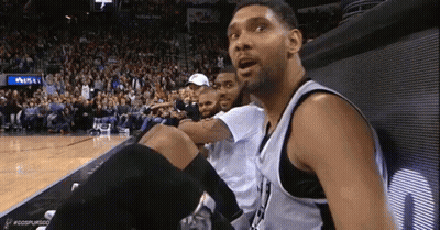Basketball Players Watching Game GIF
