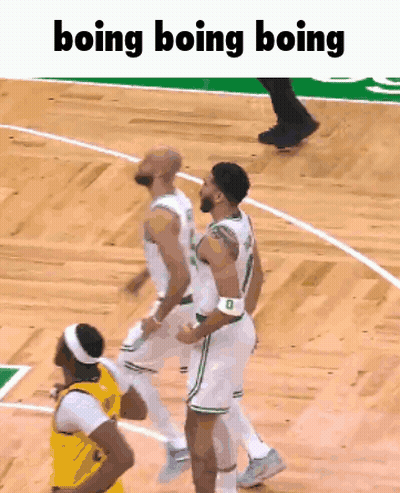 Basketball Players With Boing Boing Boing GIF