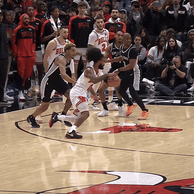 Basketball Players With Bulls Shirt GIF