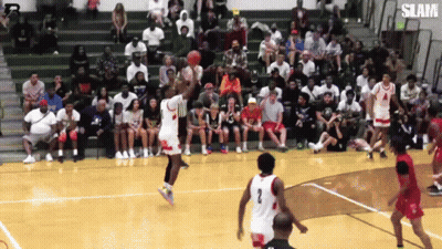 Basketball Slam In Front Of Crowd GIF