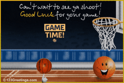 Basketball Through Hoop Game Time GIF