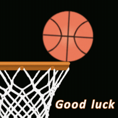 Basketball Through Hoop Good Luck GIF