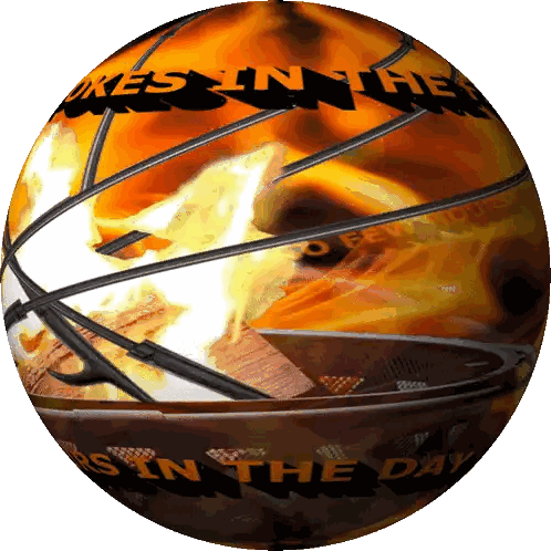 Basketball With Flames And Kicks In The Day Sticker